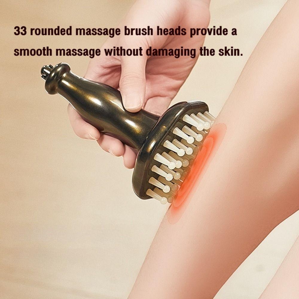 33 Beef Tendons Meridian Scraping Massage Brush Meridian Brush  for Arms Back Full Body Waist Thigh