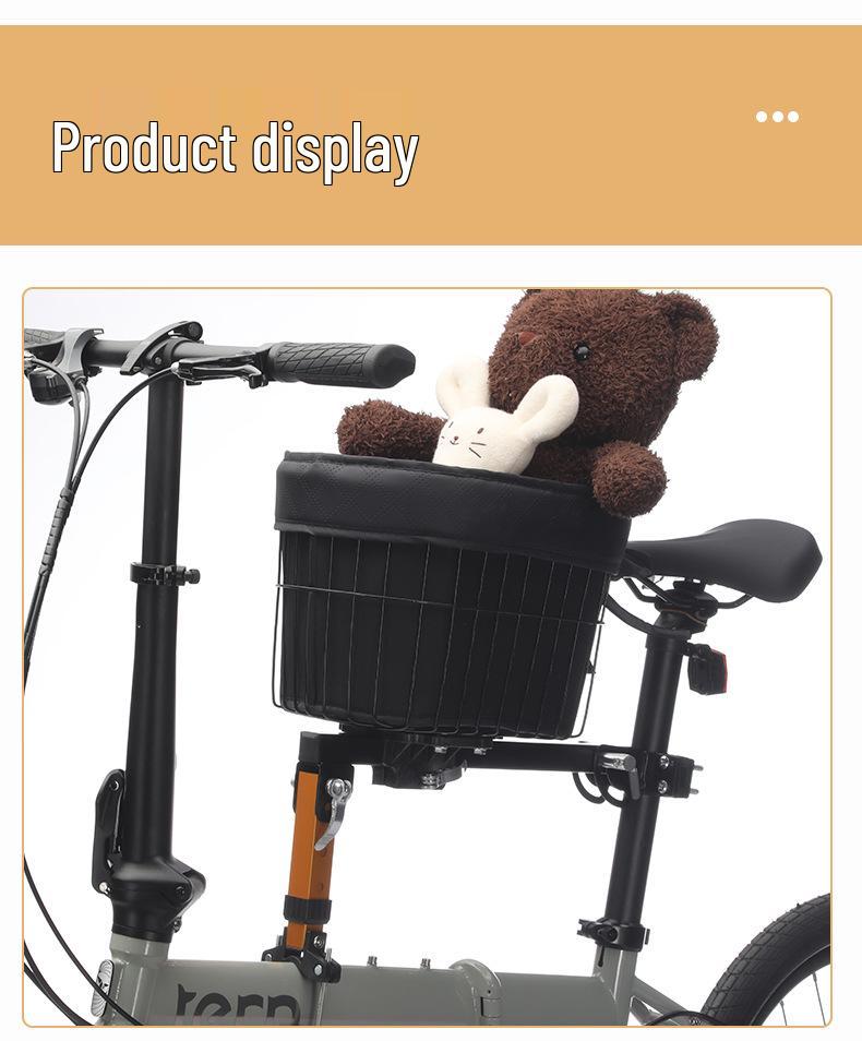 Pet Bike Basket for Small Cats & Dogs - Outdoor Front Frame Cycling Accessory