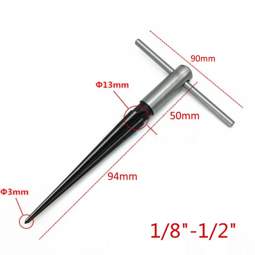 New 1/8-1/2 (3-13mm) 5-16 Taper Reamer Chamfer Open Countersunk Cutting Tool Hexagon Shank Tool Hand Taper Ream Drill