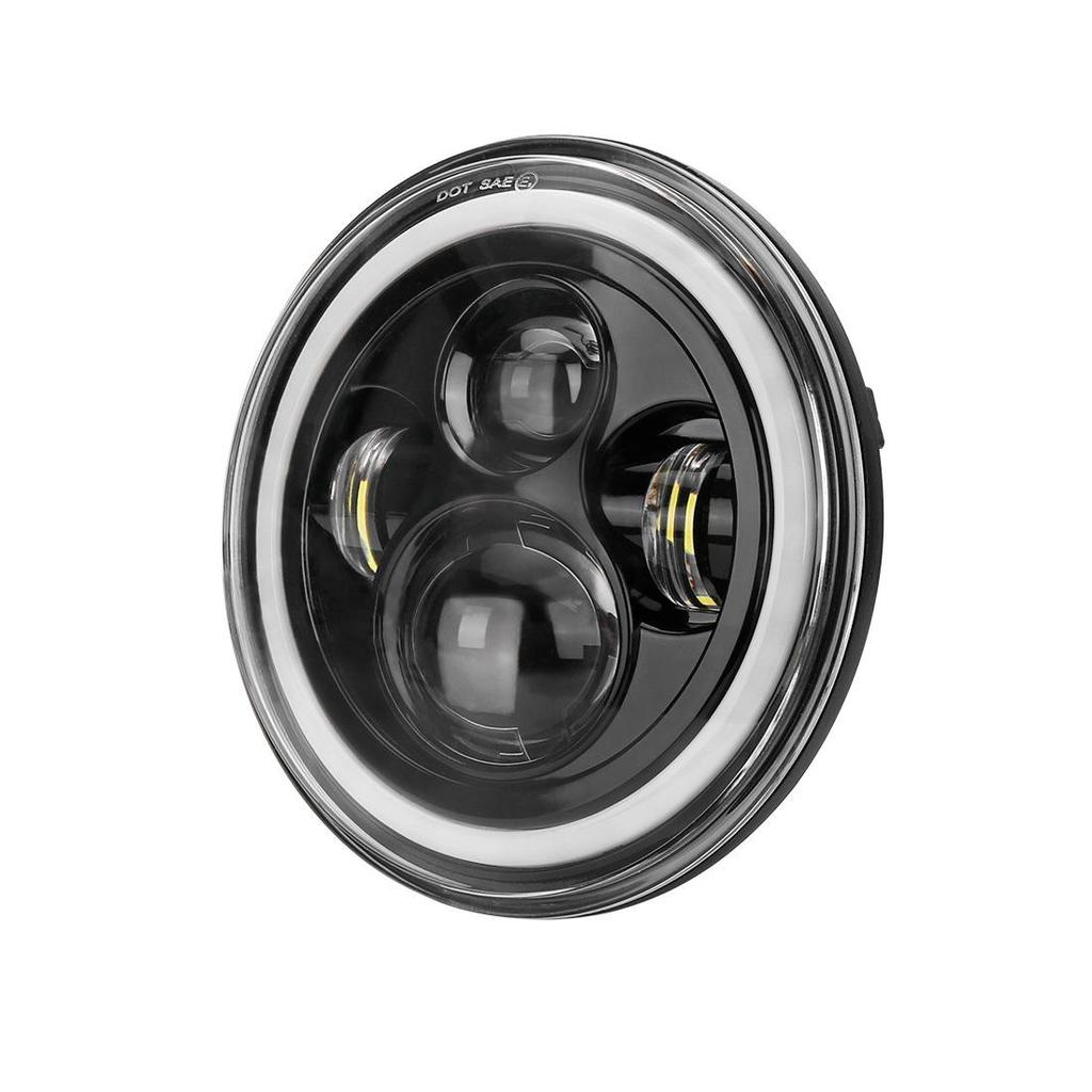 Wrangler 7" RGB Angel Eye Headlight Assembly with Remote Control - Energy Efficient