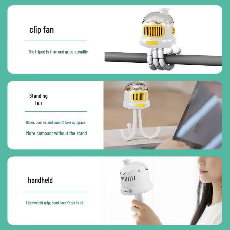 Yijan Octopus Oscillating Clip-on Fan