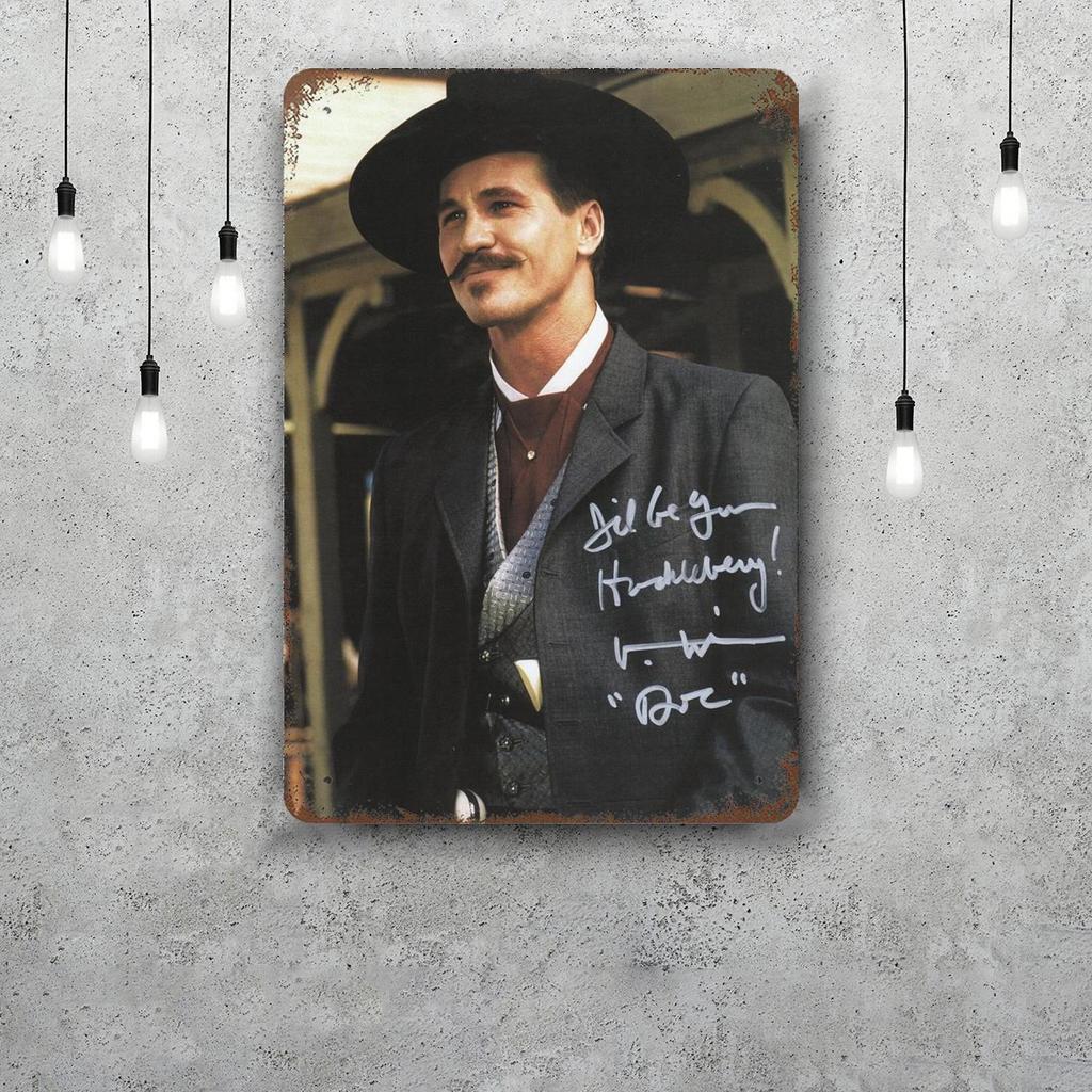doc holliday Classic Poster Rusty Metal Plaque Retro Decorative Plate Bar Man Cave Garage Club Metal Sign Wall Decoration