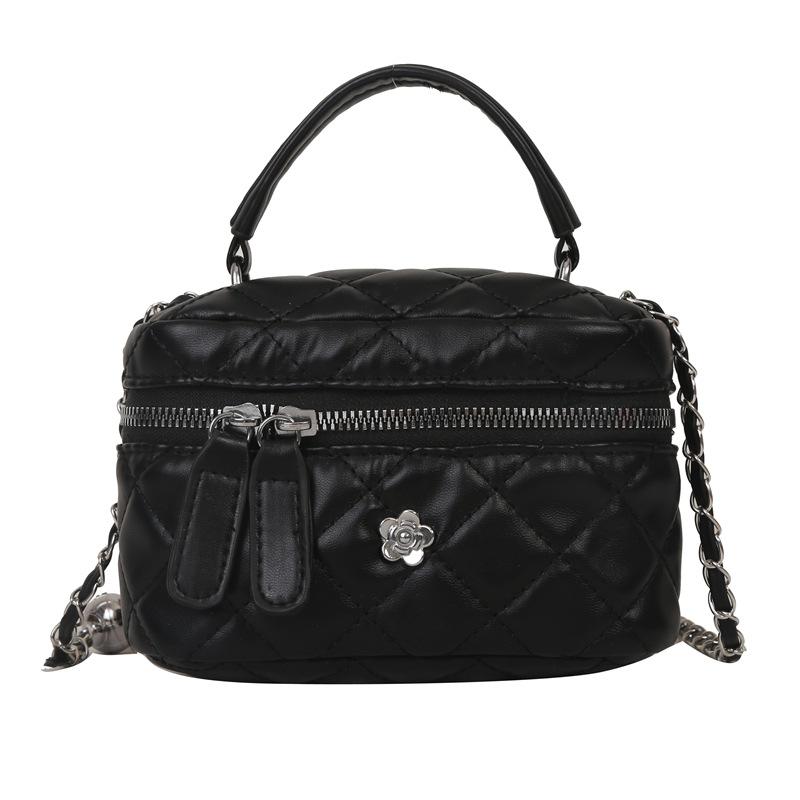 Rhombus embroidery thread fashion mini small bag women's handbag 2025 summer new Internet celebrity shoulder messenger mouth red envelope