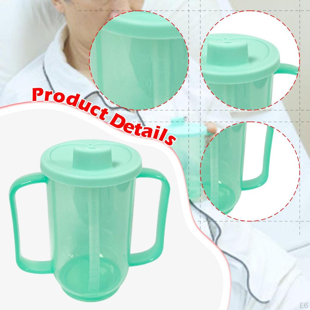 Elderly Sippy Cup Drinking Clear Scale Portable, Premium, 350ml, Professional with Lid 2