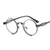 Classic Steampunk Unisex Sunglasses Latest Designer Round Glasses for Men and Women Vintage Brand Punk Shades