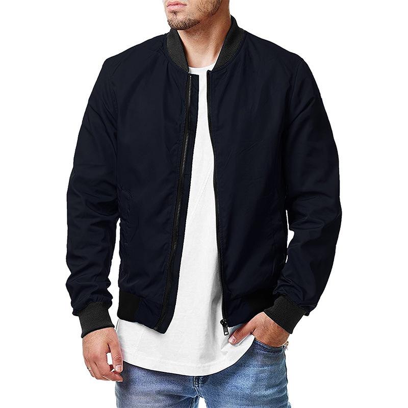 Men's Casual Pilot Baseball Jacket – European & American Spring/Autumn Collection, Large Size