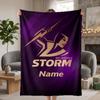 Melbourne Storm Custom Flannel Blankets Soft Warm Cozy Throws for Home Decor Holiday Gifts