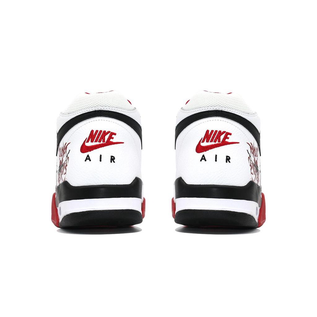 Nike Flight Legacy Vintage Basketball Shoes Unisex Mid top White/Red/Black BQ4212-100(Team140-)
