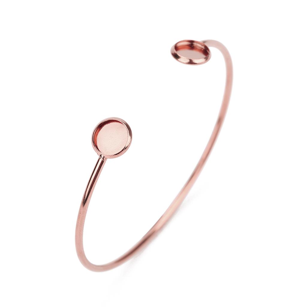 16,6cm Edelstahl Armband Basis Passend für 8mm Cabochon Armreif Fassungen Schalen Biegsamer Manschettenarmreif Schmuckherstellung Zubehör