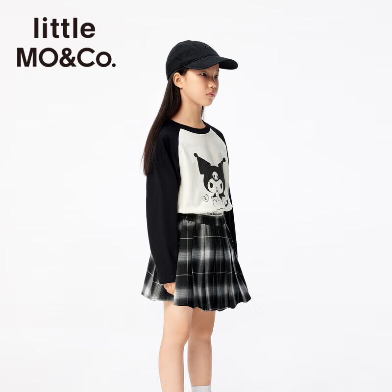 Little MO&Co. Детская хлопковая антибактериальная футболка Kuromi IP для девочек 100