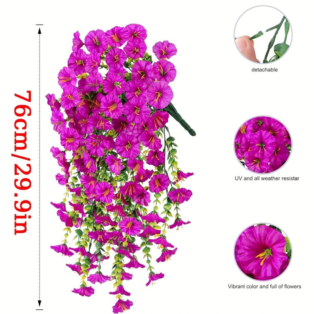 Hanging Artificial Flowers for Indoor and Outdoor Decoration