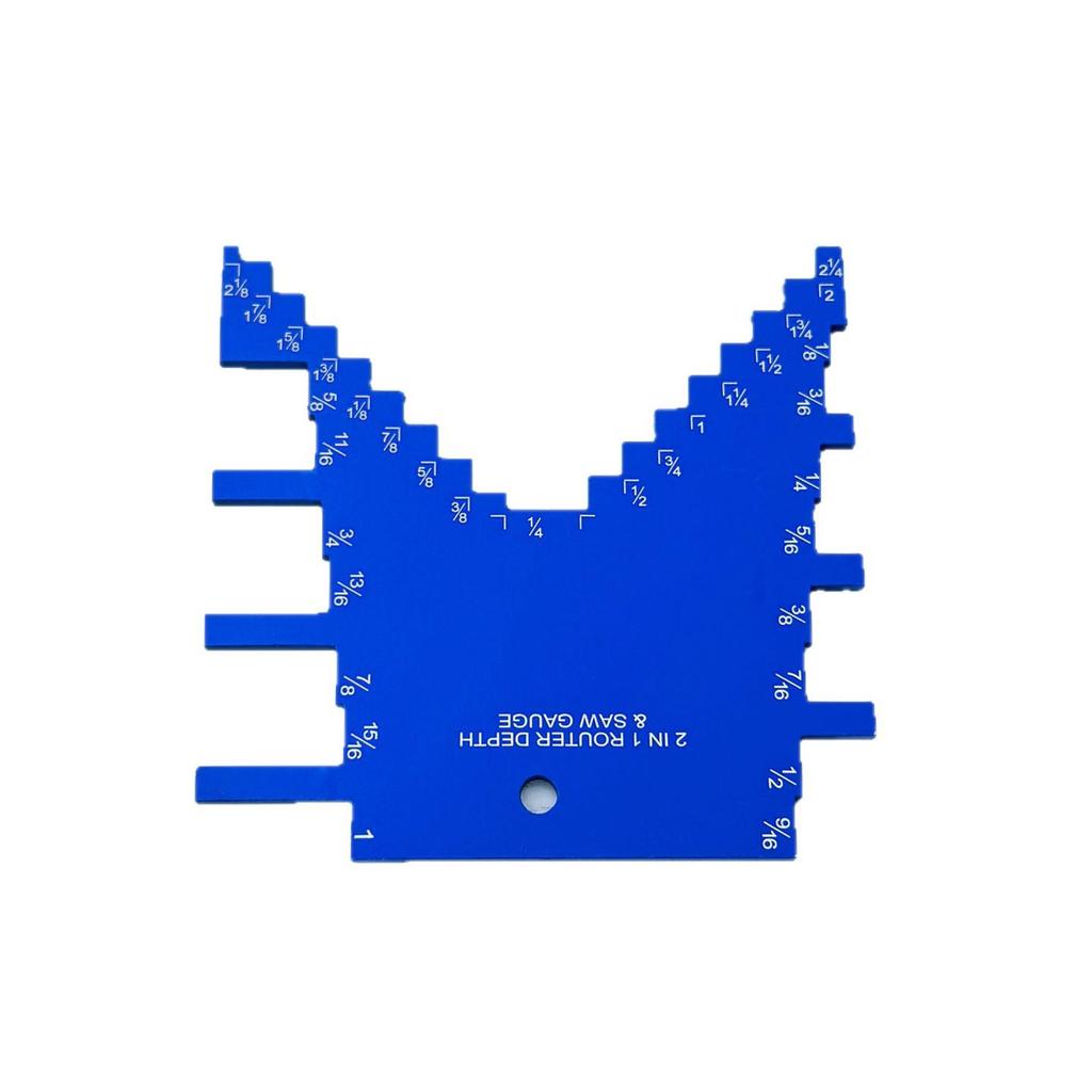 Aluminiumlegierung Holzbearbeitungslineal & Höhenlehre, Zoll-Zapfenlehre, Zwei-in-Eins für Gravier- & Kreissägemaschinen