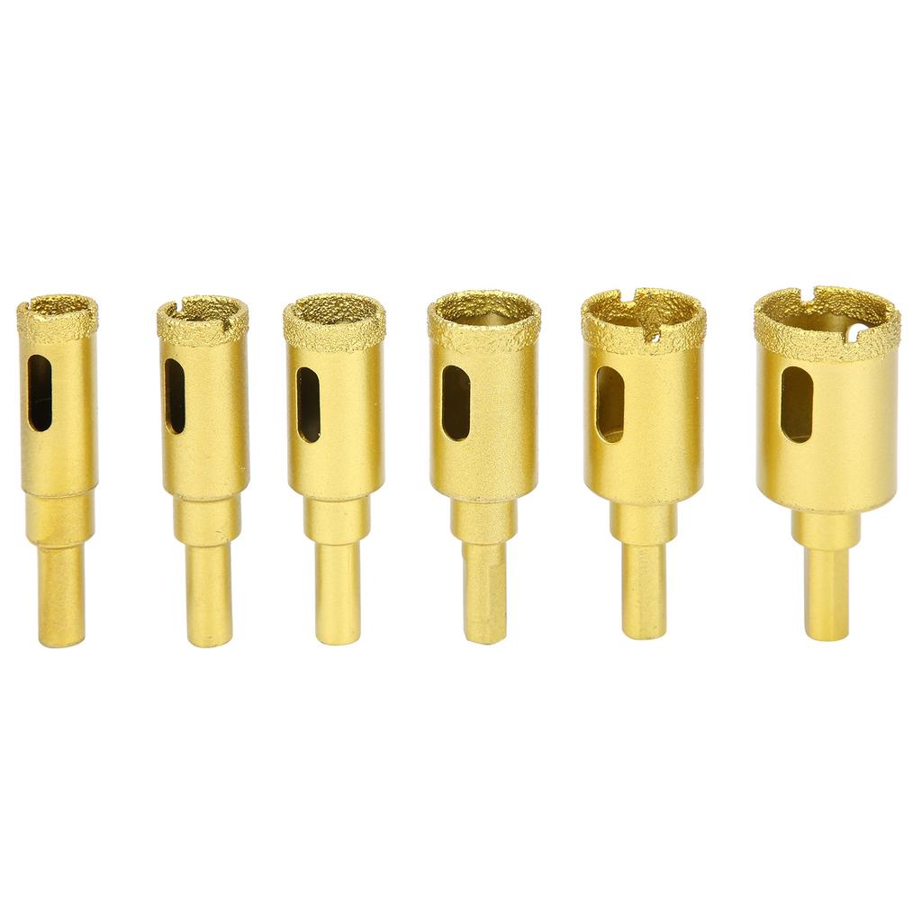 6Pcs Diamond Hole Drill Bit Cutter for Marble Glass Ceramic Concrete Artifisicial Stone