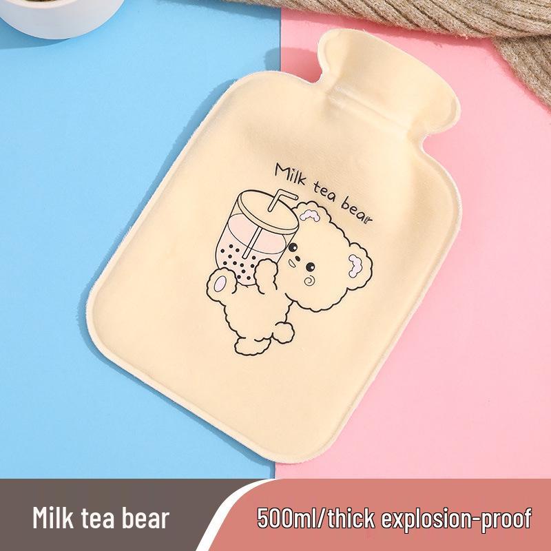 Cartoon Style Plush Hand Warmer: Cute Portable Hot Water Bottle for Baby.