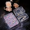 Small Rectangular Transparent Plastic Storage Box with Lid for Card Handicrafts Learning Supplies Screws & Batteries Clear