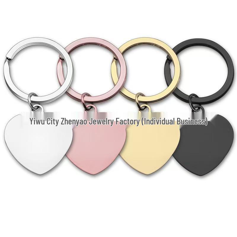 Personalized Multi-color Stainless Steel Keychain with Engraved Photo