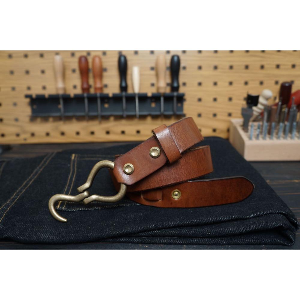 

3.4 Широкий и старый пеньковый верх Пряжка из цельной меди Ручной работы Ремень с крючком Персонализированный мужской утолщенный ремень из чистой коровьей кожи 130cm