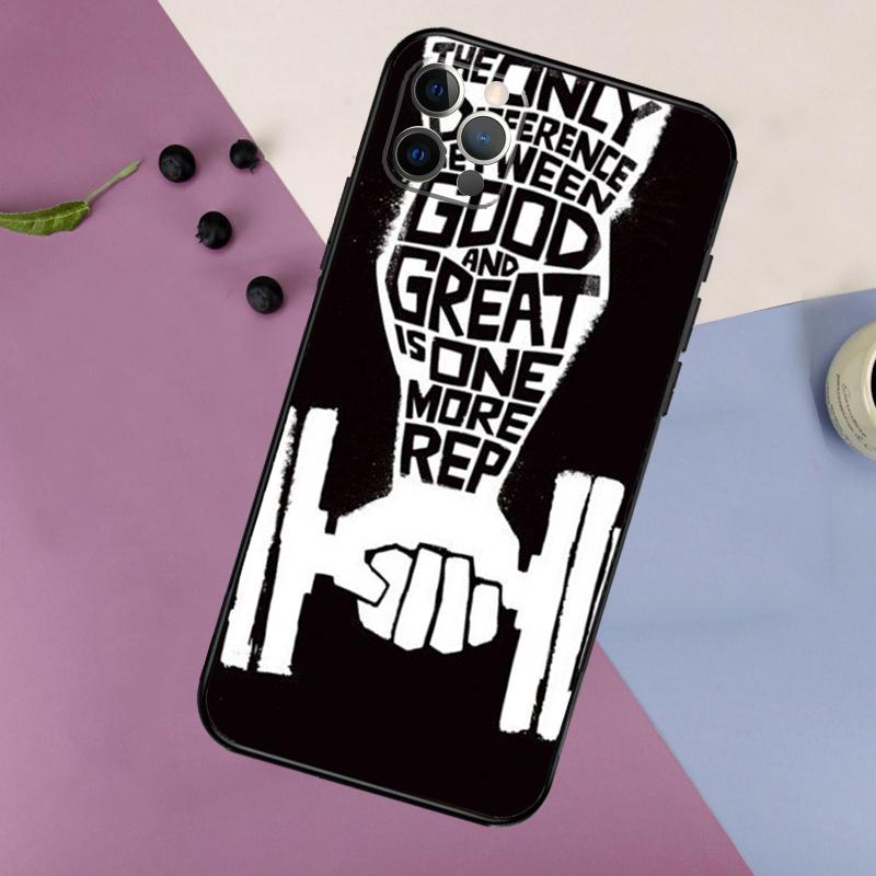 Bodybuilding Gym Fitness Phone Case For iPhone 16 15 14 13 12 11 17 Pro Max 13 Mini 16 Plus 16e 17 Air Bumper Cover