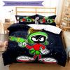 3pcs Marvin the Martian pattern bedding set duvet cover set includes duvet cover &pillowcases, perfect all season bedroom decoration & gift