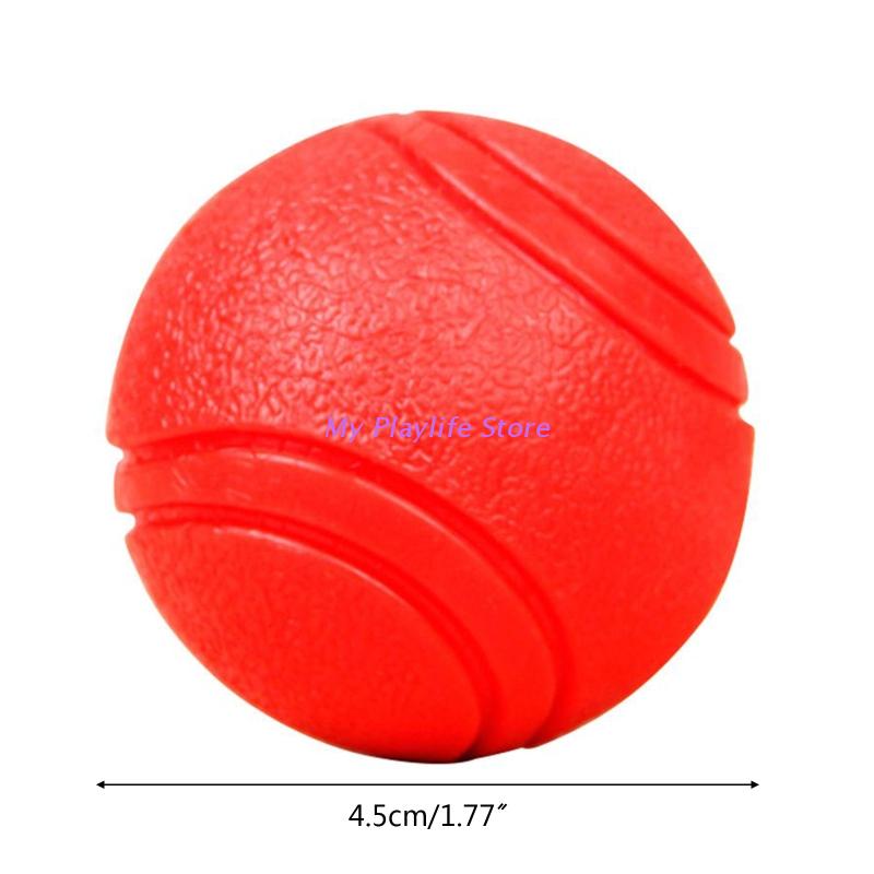 Solid Rubber Pet Dog Ball Training Teeth Chewing Bitting Elastic Durable Portable Pet Dog Toys 4.5cm for Medium/Large Breed