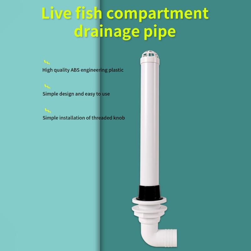 Efficient Marine Overflow Drain Tube Hose Easy Installation Designed For 1-1/2 Inch Thru Hulls In Fishing Applications