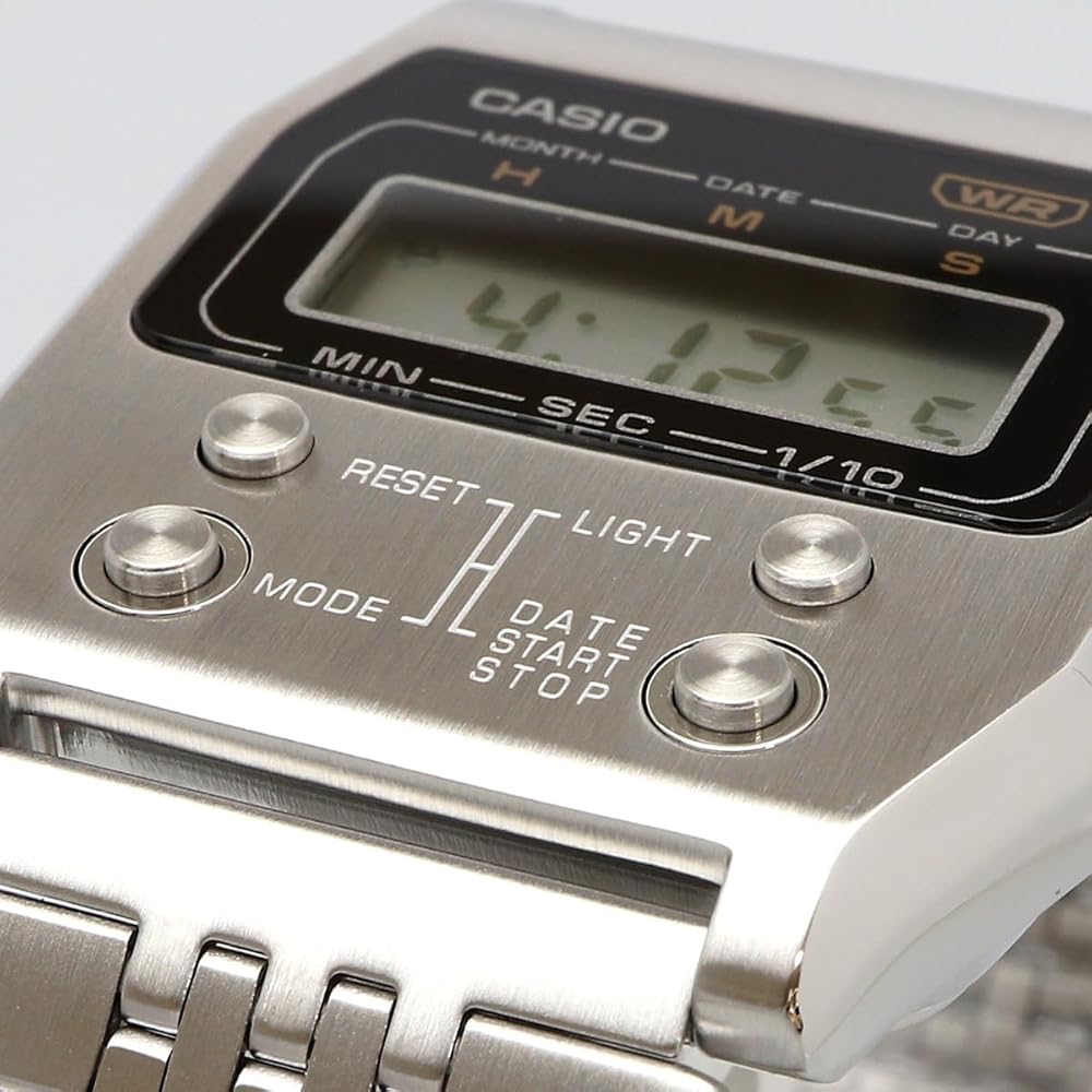 Casio Vintage Series A1100D-1 Digital Watch Unisex Silver Retro Design