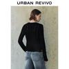 UR2026 Women's Rivet Lace-Up Hollow Knit Cardigan