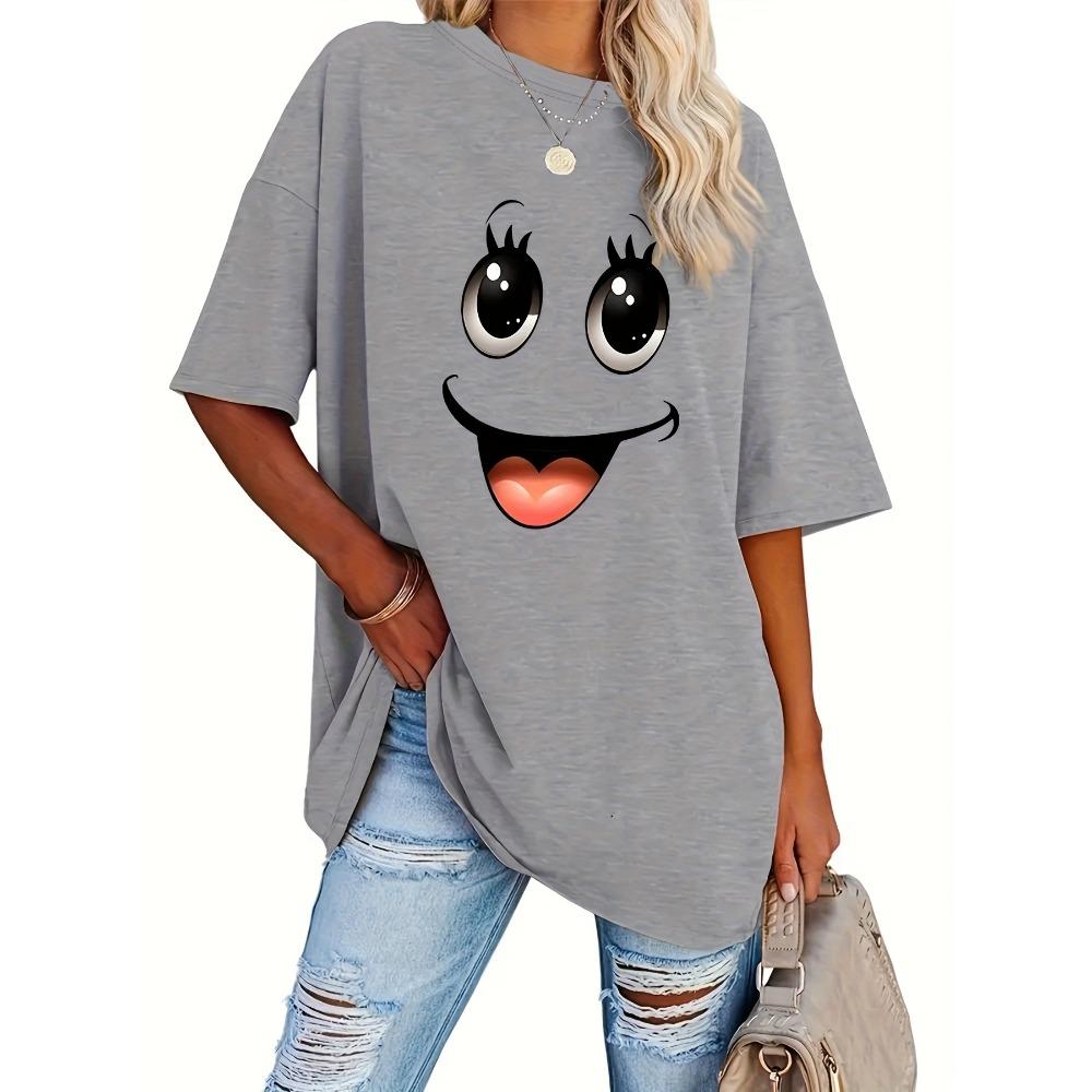 Short Sleeved Printed Round Neck Casual Women's Clothing