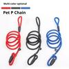 High-Strength Anti-Pull Dog Leash P-Type Chain-Style Nylon Dog with Handle Reflective Durable Training Leash for All Dogs
