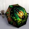 Shamrock Lantern: Irish Decor with Celtic KnotsUmbrella, Portable 3-Fold Compact Umbrella for Men & Women Gift