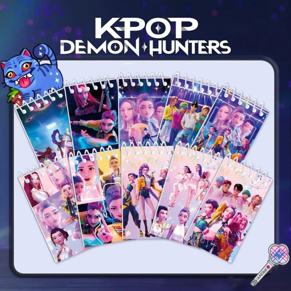 Kpop Demon Coil Caderno Anime Huntrix Livro Caderno Decorativo Festa Presente para Convidado Suprimentos para Festa de Aniversário Kpop Guerreiro