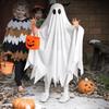Halloween Kids' Costumes Witch & Cloak Ghost Cosplay Outfit For Kindergarten Stage Performances Costumes White