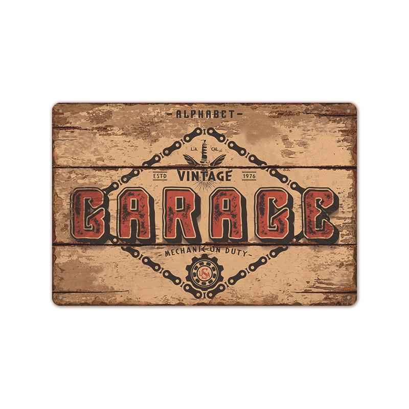 2024 American-Style Industrial Auto Repair Tin Sign - Frameless Decorative Wall Art