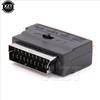 High Quality 21 Pin RGB Scart To 3 RCA S-Video AV TV Adapter RGB Scart to Composite Audio Adapter Connector Television Projector