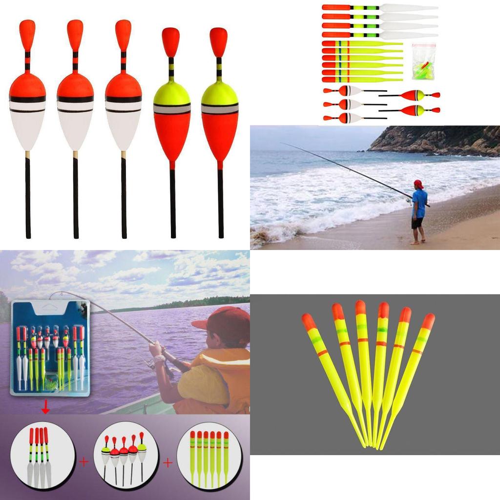 Anmuka 15-card Set Vertical Floats Fishing Bobber Kit