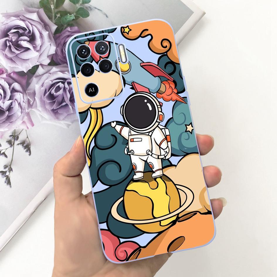 For OPPO Reno 5 Lite Case CPH2205 Popular Flower Soft Silicone Back Cover For OPPO A94 5G CPH2211 A 94 Reno 5Z Reno5 Lite Bumper