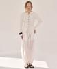 GRIDAJ Cotton Blended Boat Neck Cardigan _ Ivory