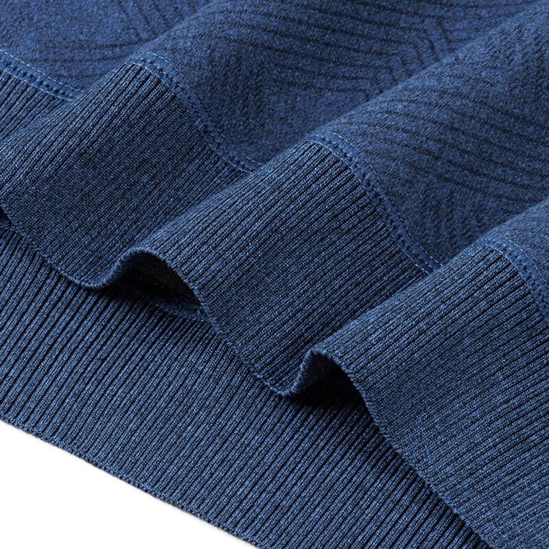 ROMON Men's Fleece-Lined Wool Blend Knit Shirt Collar Sweater