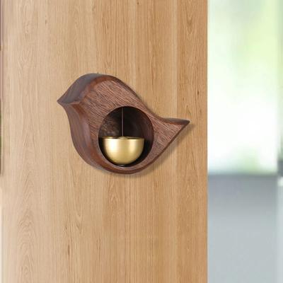 Hölzerne Türklingel Japanische Windspiele Vogel-Türklingel Drahtlose Türklingel für Hauseingang Erinnerung Windspiele Vintage-Dekor