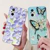 For Xiaomi Redmi 12C Case Cute Cat Luxury Butterfly Painted Cover 6.71'' Soft Silicone Phone Cases For Redmi 12C Redmi12C Fundas