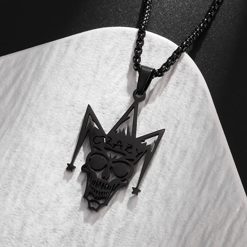 Stainless Steel Simple Personalized Spider Pendant Necklace Men and Women Fashion Party Pendant Jewelry Gift