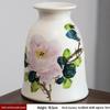 Hand-painted Peony Ceramic Vase for Hydroponic Flower Arrangement