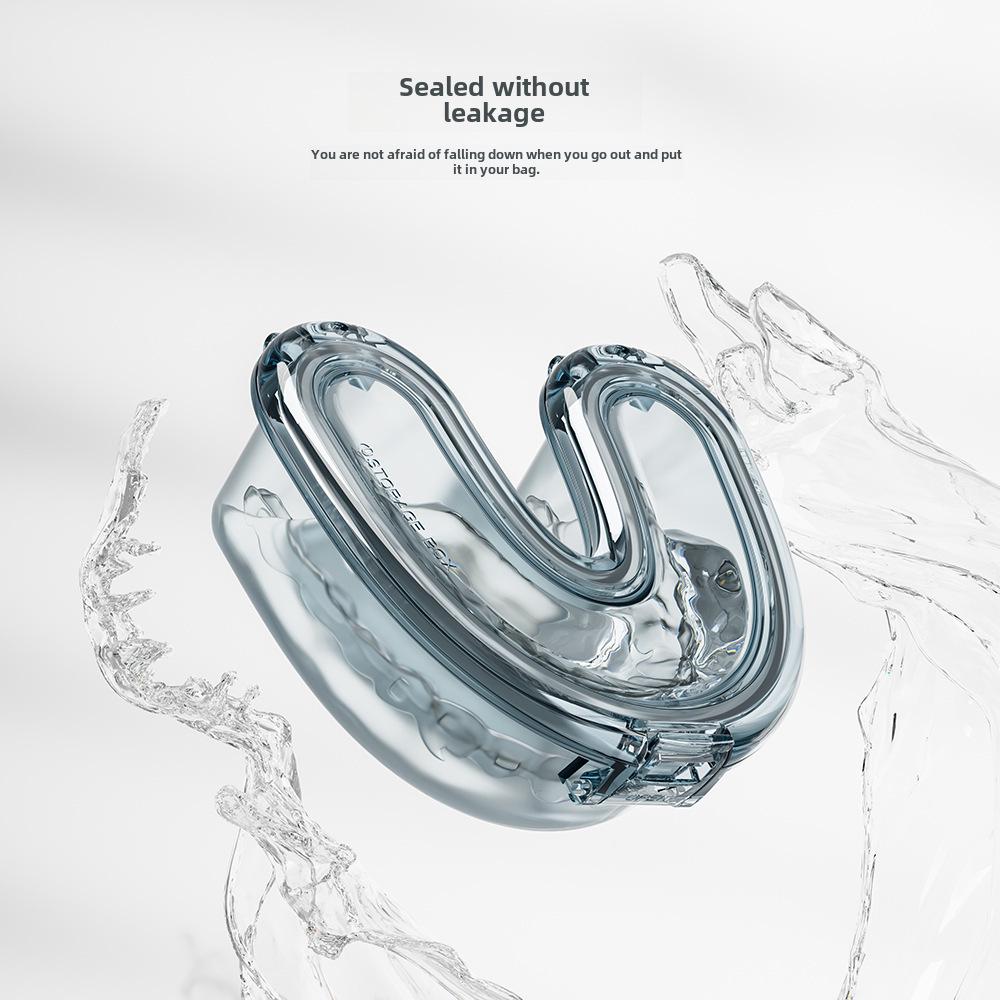 Neviditelný ortodontický držák a schránka na protézy se zámkem