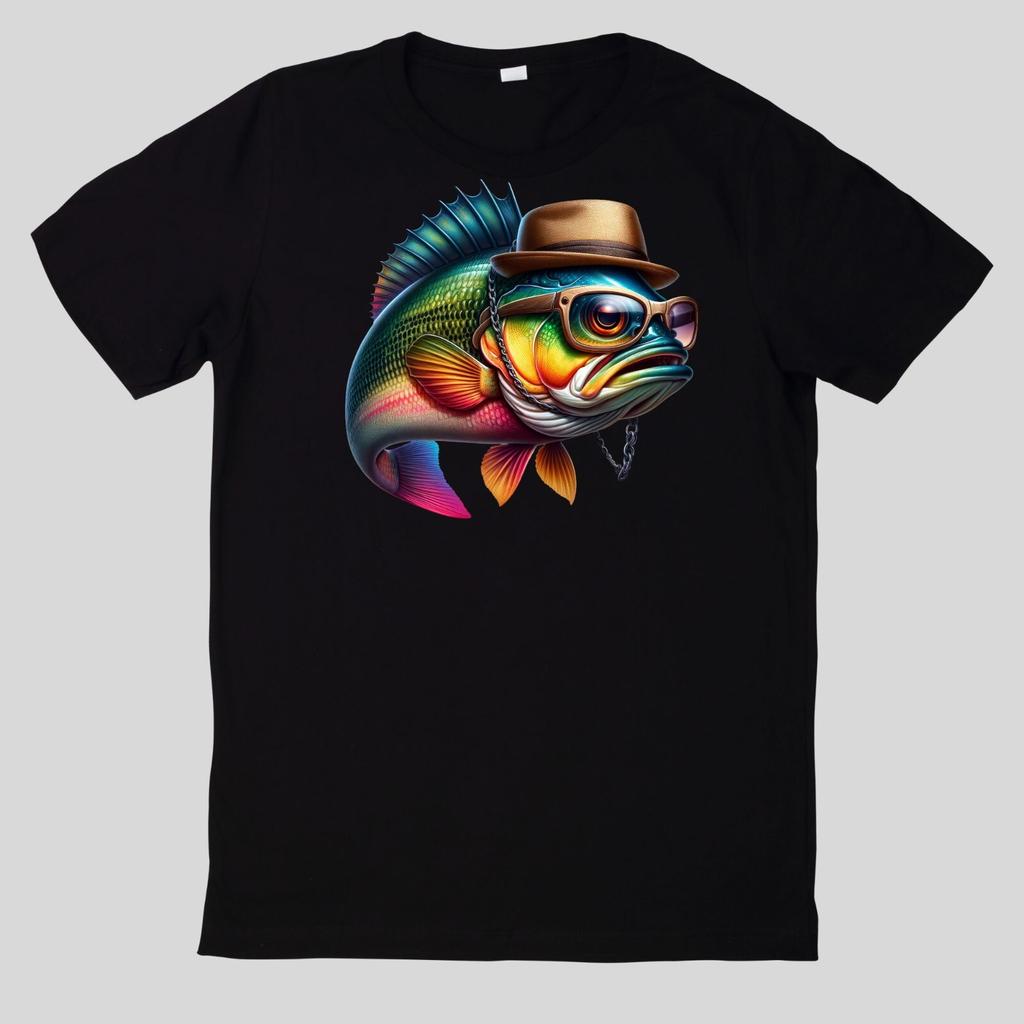 T-Shirt Aquarell Lustiges BassangelnWird in neuem Fenster oder Tab geöffnet