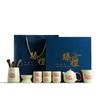 National Style Rich Peony Ru Kiln Household High-end Suit Holiday Gifts Light Luxury Ceramic Kung Fu Tea Set Printing