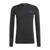 adidas Mens Techfit Tonal Logo Compression Long-Sleeved Workout T-Shirt