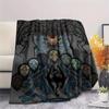 1PC Skyrim Print Flannel Blanket, High quality Comfortable for All Seasons, Home Decor, Warmth and Comfort, Perfect for Christmas Gifts166