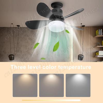 LED 30W Ceiling Fan Light E27 with Remote Control Chandelier Ceiling Fan 3 Speeds Indoor Ceiling Fan Light Dimmable for Bedroom