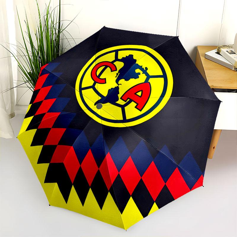 1 PC Automatic Folding Umbrella - America Football Club Pattern, Portable & Foldable Design with 8 Ribs, Christmas Birthday Gifts