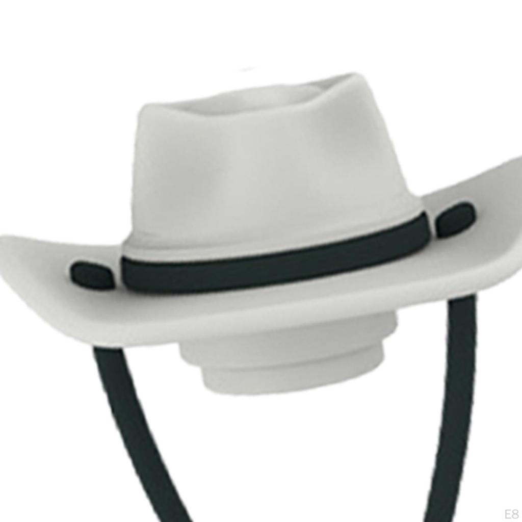 4 Pieces Cowboy Hat Cover Cap for 6mm-10mm, Cowgirl Silicone Topper Protector Lid, Cute Funny